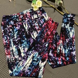 LulaRoe Colorful Abstract Print Leggings